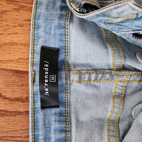 Se'renede Jeans Serenade Black Truffle Mens Skinny Jeans Distressed